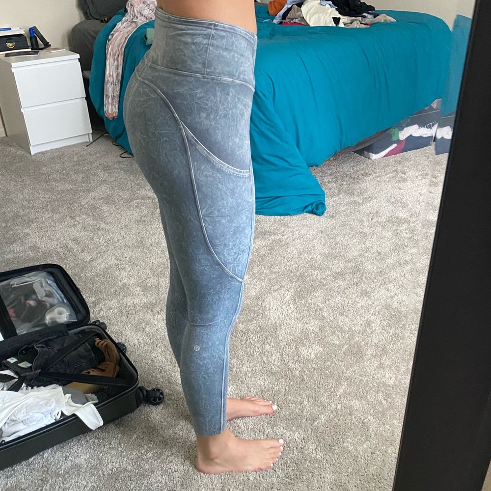 Lululemon Fast and Free grey leggings